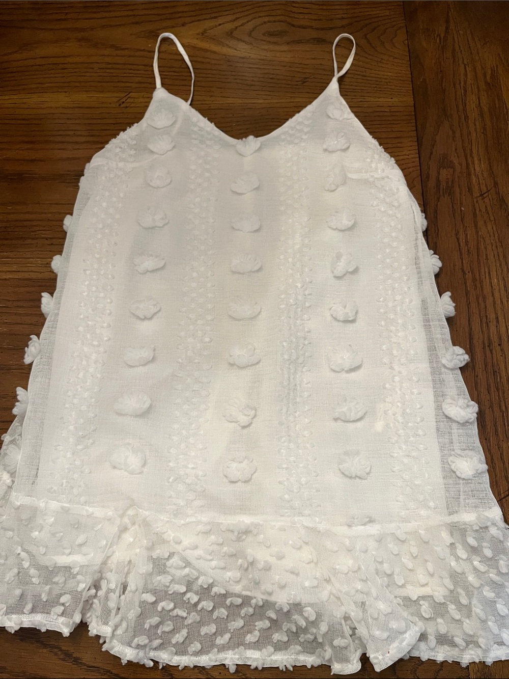 Cupshe In the Clouds Sleeveless Flounce Hem Mini Dress, no size found